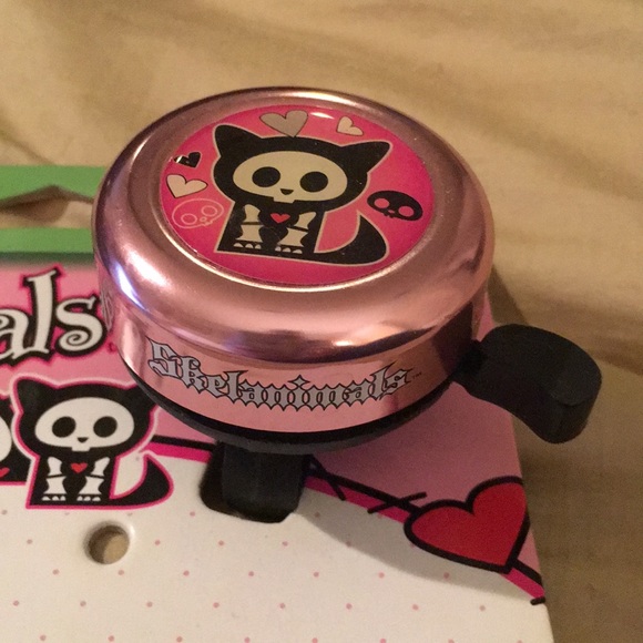 New Skelanimals pink Kit Cat bike bicycle bell - Picture 2 of 2